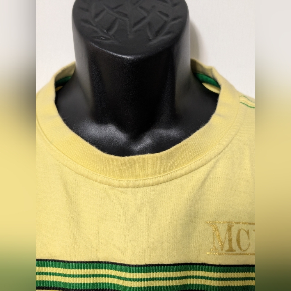 Men's Y2K Coogi Big Logo Pale Yellow Steetwear T Shirt Size XXL - Picture 9 of 12